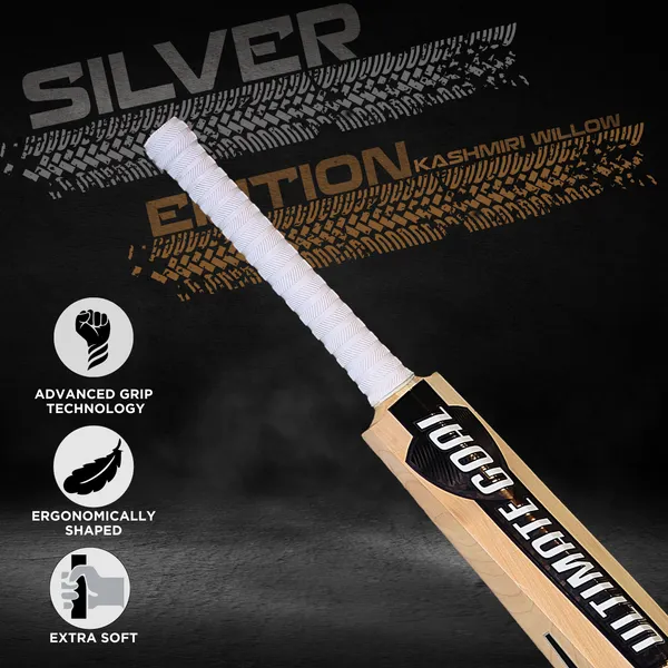 Imported_Silver_Premium_Kashmir_Willow_Grade_1_FULL_Size_(34-35_inch)_Cricket_Bat_For_Leather_Ball_With_A_Free_Bat_Cover