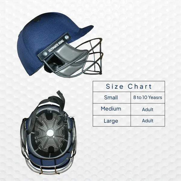 Ultimate_Goal_Sports_Steel_Cricket_Helmet_|_Steel_Visor_|_Adjustable_Strap_|_Better_Protection_and_Cushioning_|_Comfortable_Fit|_Light_Weight_|_ABS_Material_|Signature_(Navy_Blue,_Large)