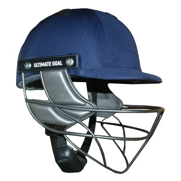 Ultimate_Goal_Sports_Steel_Cricket_Helmet_|_Steel_Visor_|_Adjustable_Strap_|_Better_Protection_and_Cushioning_|_Comfortable_Fit|_Light_Weight_|_ABS_Material_|Signature_(Navy_Blue,_Large)