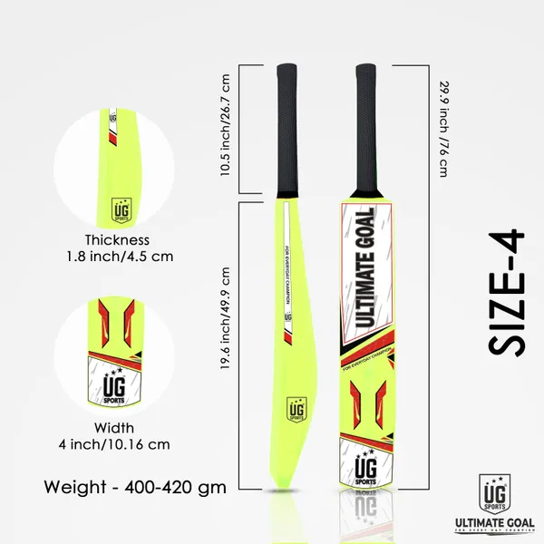 UG_Sports__Plastic_Cricket_Bat_For_Kids_Boy_With_Tennis_Ball_(Green,_Red_,_Size_4)