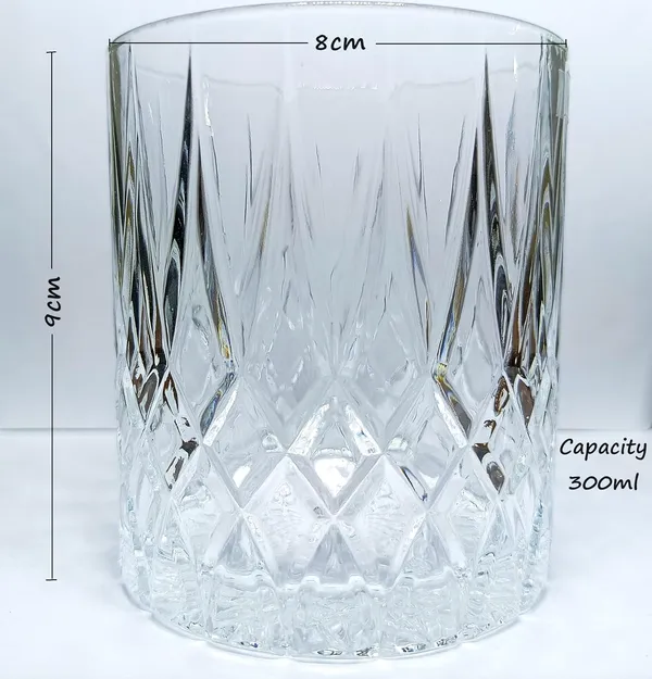 Pack_Of_6,_Transparent_Diamond_Spike_Premium_Whiskey_Glasses_300_mL_Premium_Italian_Glass_For_Bourbon,_Scotch,_Cocktails,_Ideal_Gift_For_Men_(9*8_cm)