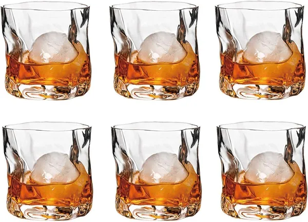 Pack_Of_6,_Transparent_Uneven_Rock_Whiskey_Glasses,_220_mL,_Premium_Italian_Glasses_For_Bourbon,_Scotch,_Cocktails,_Gift_For_Men