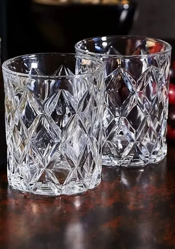 Pack_Of_6,_Transparent_Italian_Diamond_Brick_Whiskey_Glass,_Rum_Glass,_Cocktail_Glass,_Diamond_Cut_Design,_330ml_each_(10_*_8,5_cm)