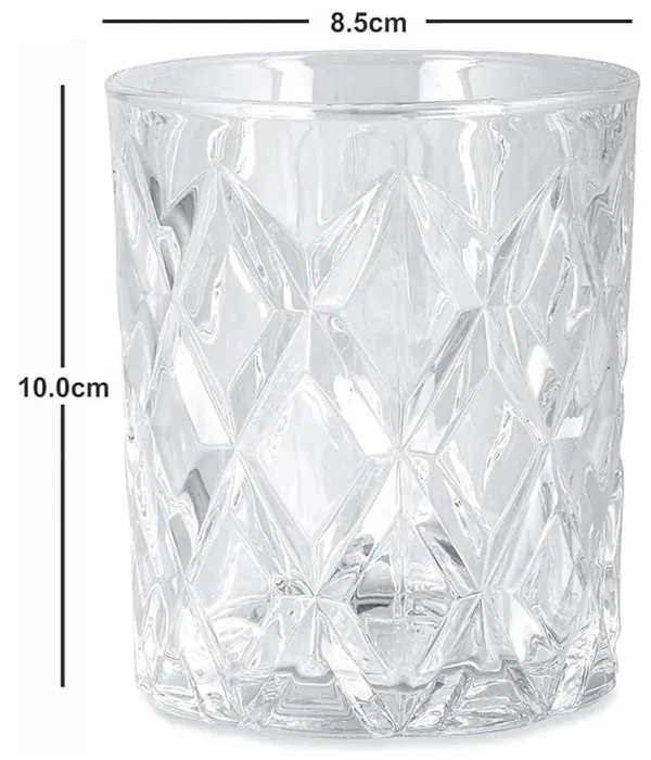 Pack_Of_6,_Transparent_Italian_Diamond_Brick_Whiskey_Glass,_Rum_Glass,_Cocktail_Glass,_Diamond_Cut_Design,_330ml_each_(10_*_8,5_cm)