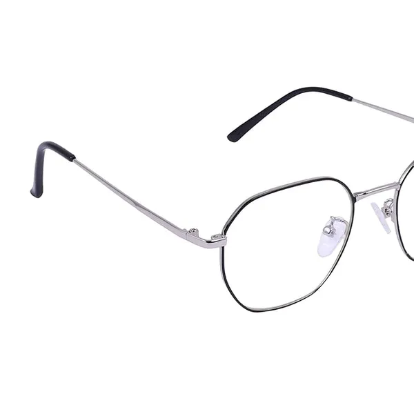 Silver_&_Black_Opticals_Hexagonal_Shape_Blue_Cut_Anti_Glare_Zero_Power_Computer_Eyeglasses_Blue_Light_Filtering_Glasses_For_Computer_And_Mobile_Use