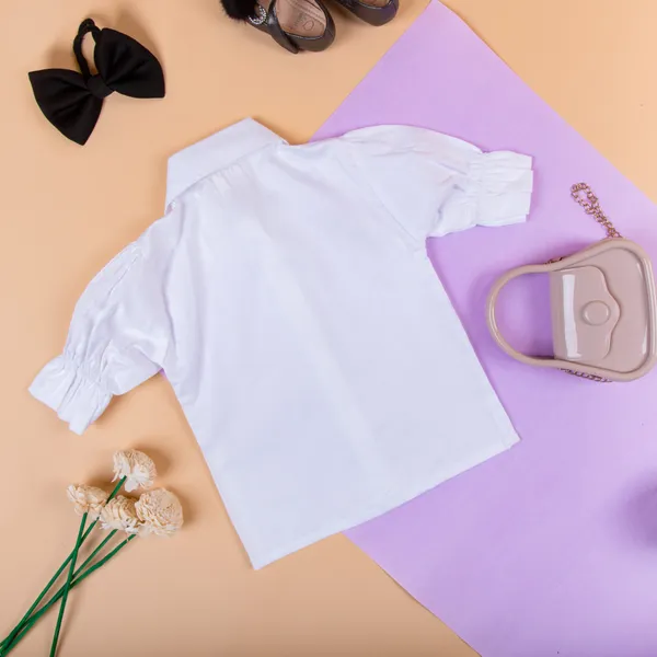 White_Cotton_Premium_&_Elegant_Regular_Solid_Shirt_For_Girl