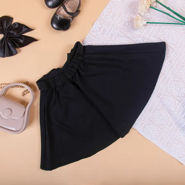 Black_Lycra_Premium_&_Elegant_Regular_Solid_Skirt_For_Girl