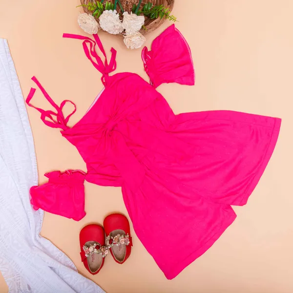 Magenta_Cotton_Premium_&_Elegant_Regular_Solid_Jumpsuit_For_Girl