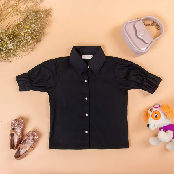 Black_Cotton_Premium_&_Elegant_Regular_Solid_Shirt_For_Girl