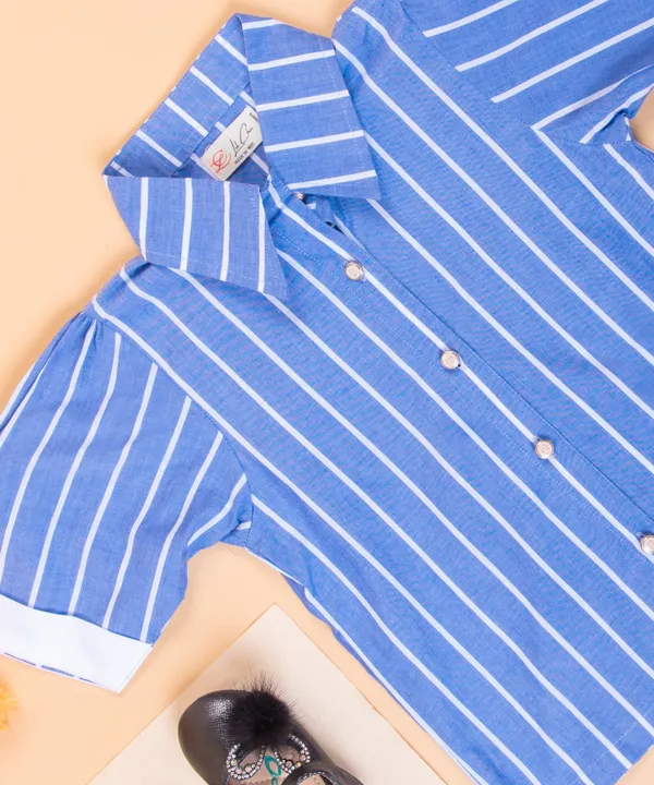 White_Cotton_Premium_&_Elegant_Regular_Solid_Shirt_For_Girl