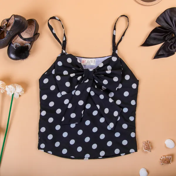 Black_&_White_Crepe_Premium_&_Elegant_Regular_Solid_Top_For_Girl