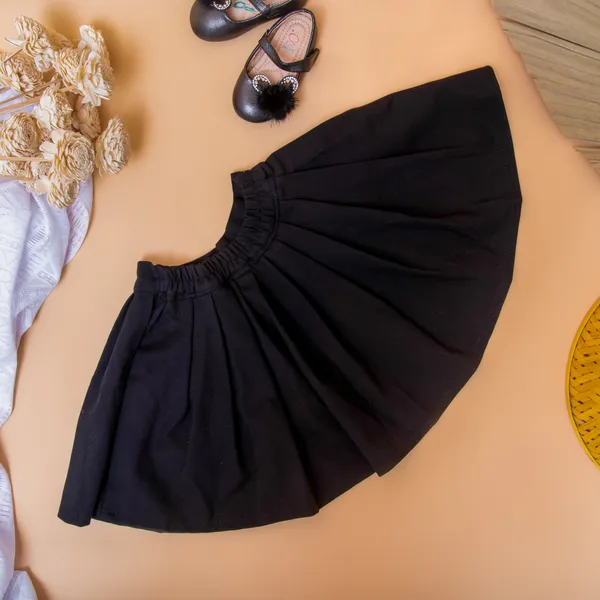 Black_Lycra_Premium_&_Elegant_Regular_Solid_Skirt_For_Girl