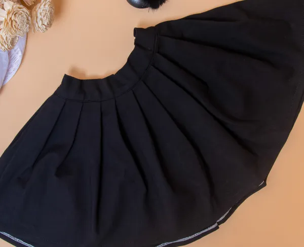 Black_Lycra_Premium_&_Elegant_Regular_Solid_Skirt_For_Girl