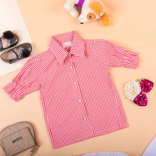 Red_Cotton_Premium_&_Elegant_Regular_Solid_Shirt_For_Girl