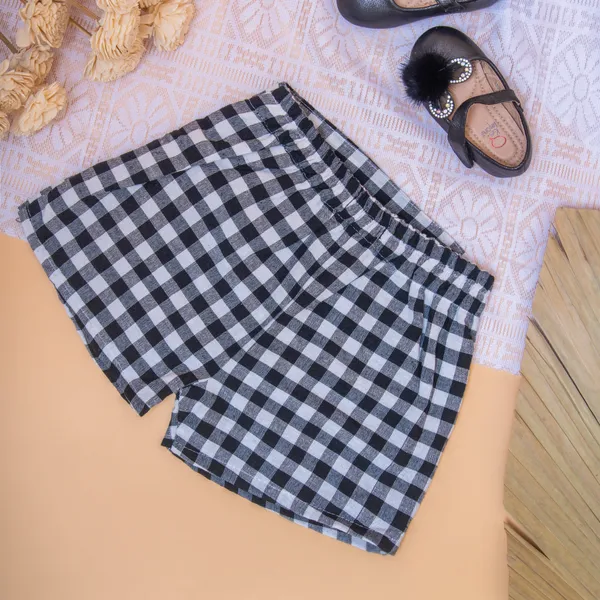 Black_&_White_Cotton_Premium_&_Elegant_Regular_Solid_Skirt_For_Girl
