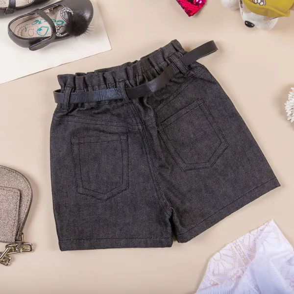 Charcoal_Black_Denim_Premium_&_Elegant_Regular_Solid_Shorts_For_Girl