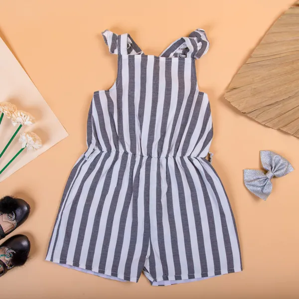 White_&_Grey_Cotton_Premium_&_Elegant_Regular_Solid_Jumpsuit_For_Girl