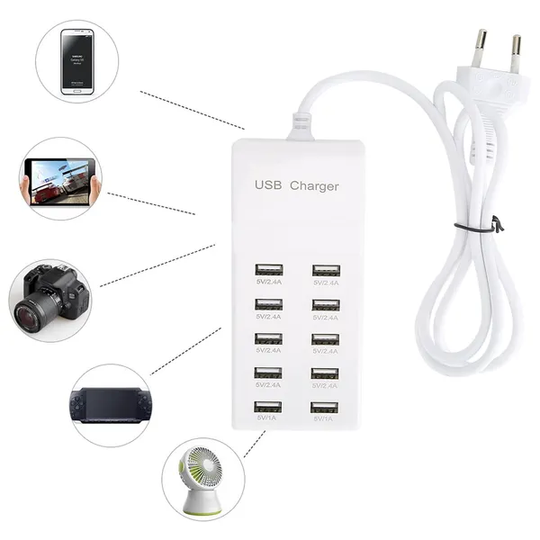10-Port_USB_Charger,_USB_Charging_Adapter,_Household_Appliances_For_International_Travel_Images