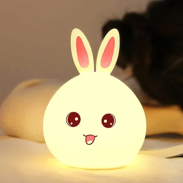 C4N_Night_Lamp_for_Kids,Silicone_Cute_Little_Rabbit_Bunny_LED_Table_Lamp,_Birthday_Gift_for_Kidss_(2-5_Years),_Colour_Changing_with_USB_Rechargeable_Night_Light(Rabbit_Lamp),_Multicolour