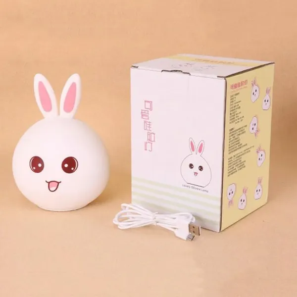C4N_Night_Lamp_for_Kids,Silicone_Cute_Little_Rabbit_Bunny_LED_Table_Lamp,_Birthday_Gift_for_Kidss_(2-5_Years),_Colour_Changing_with_USB_Rechargeable_Night_Light(Rabbit_Lamp),_Multicolour