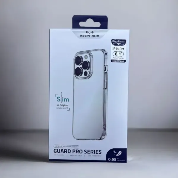 Iphone_14_PRO_MAX_Keephone_Guard_Pro_Series_Ultra_Slim_Crystal_Clear_(Hard_Crystal_Pc_Case)