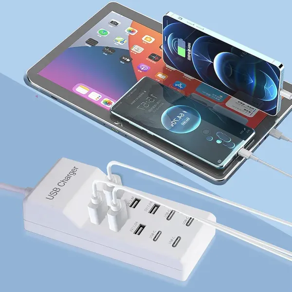 USB_Charger,5V_10A(50W)_USB_Charging_Station_with_10-Port_(6_USB-A_Port_&_4_USB-C_Port)