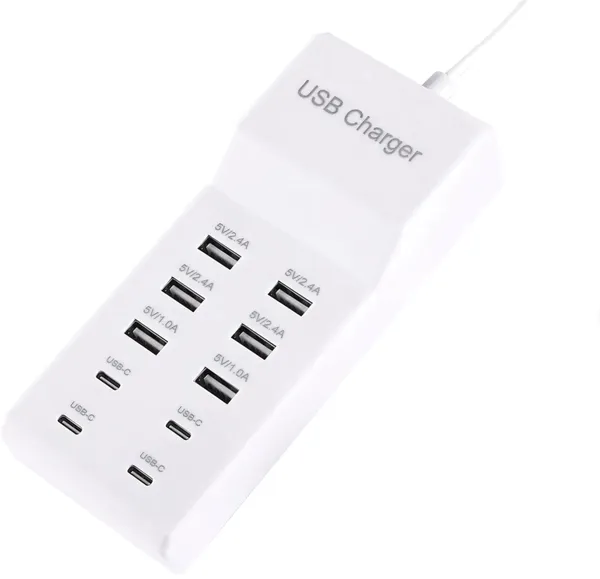 USB_Charger,5V_10A(50W)_USB_Charging_Station_with_10-Port_(6_USB-A_Port_&_4_USB-C_Port)