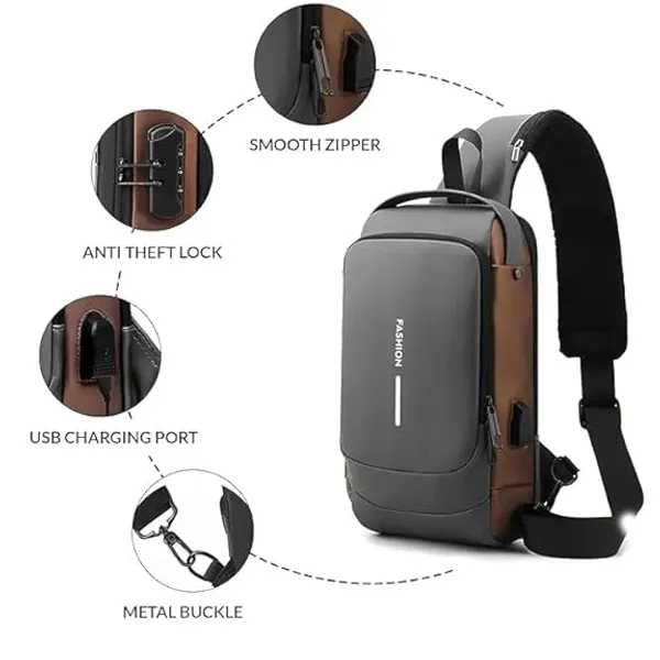 Waterproof_Chest_Bag_USB_Men_And_women_Crossbody_Sling_Bag_Men_Crossbody_Bag_For_Men_Anti_Theft_USB_Shoulder_Bag_Man_Cross_Body_Travel_Sling_Chest_Sports_Style_Shoulder_Bag_Electric