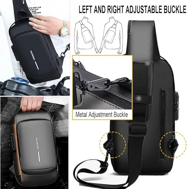 Waterproof_Chest_Bag_USB_Men_And_women_Crossbody_Sling_Bag_Men_Crossbody_Bag_For_Men_Anti_Theft_USB_Shoulder_Bag_Man_Cross_Body_Travel_Sling_Chest_Sports_Style_Shoulder_Bag_Electric