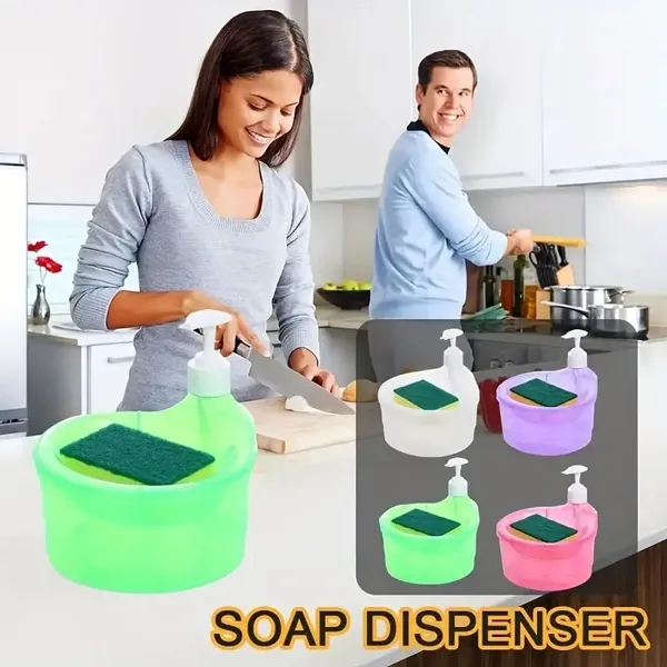 Double_Layer_Soap_Dispenser_For_Bathroom_Accessories__Double_Layer_2_in_1_Liquid_soap_Dispenser_with_Pump_and_Sponge_|_15_x_16_x_17_CM_|_Multi-Color