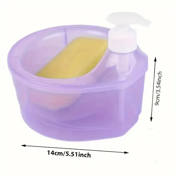 Double_Layer_Soap_Dispenser_For_Bathroom_Accessories__Double_Layer_2_in_1_Liquid_soap_Dispenser_with_Pump_and_Sponge_|_15_x_16_x_17_CM_|_Multi-Color