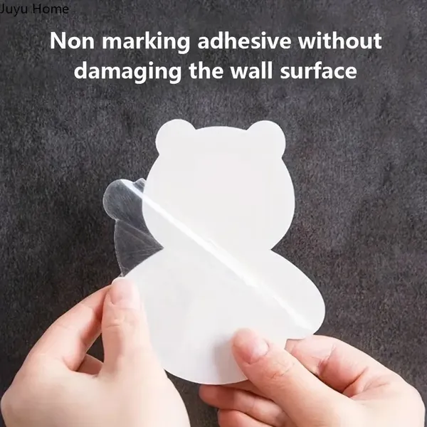 Plastic_Stand_For_Toothpaste_Comb_Brush_Cream_Lotion_Kids_Bathroom_Cup_Drain_Waterproof_Self_Adhesive_Teddy_Bearset_Of_2_Pcs