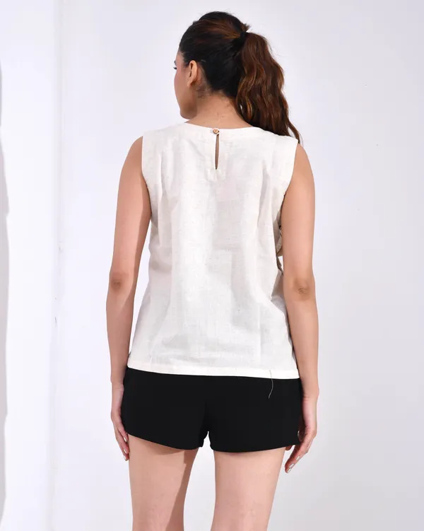Ivory__Sleeveless_Top_Side_Button_with_Hand_Embroidered_motif