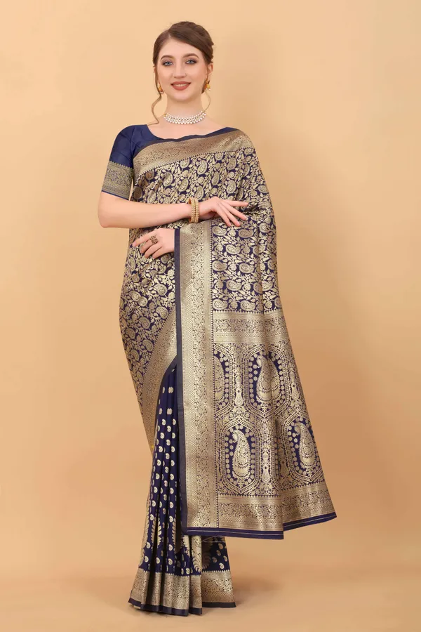 Navy_Blue_Amazing_Ethnic_Wear_Silk_Traditional_Saree