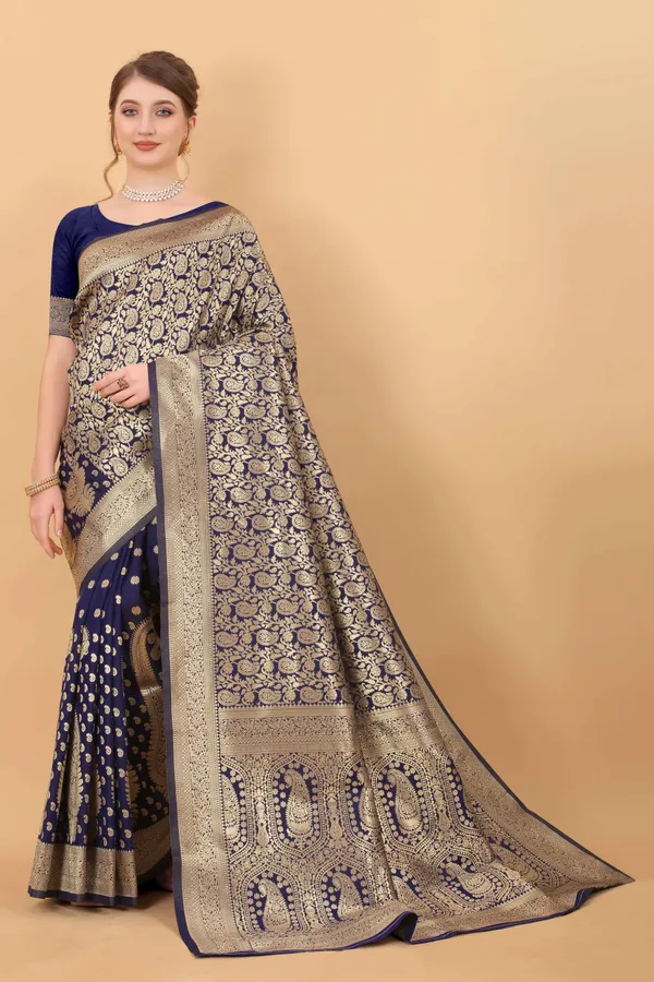 Navy_Blue_Amazing_Ethnic_Wear_Silk_Traditional_Saree