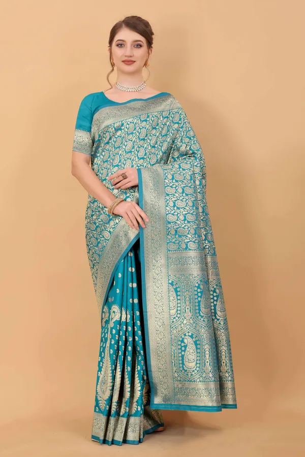 Sky_Blue_Amazing_Ethnic_Wear_Silk_Traditional_Saree