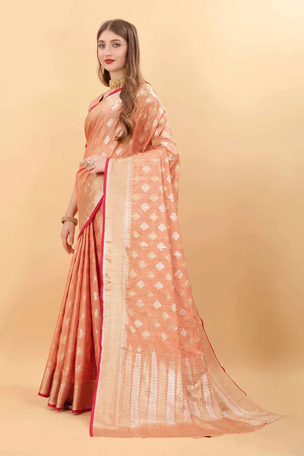 Gajari_Amazing_Ethnic_Wear_Silk_Blended_Chanderi_Traditional_Saree