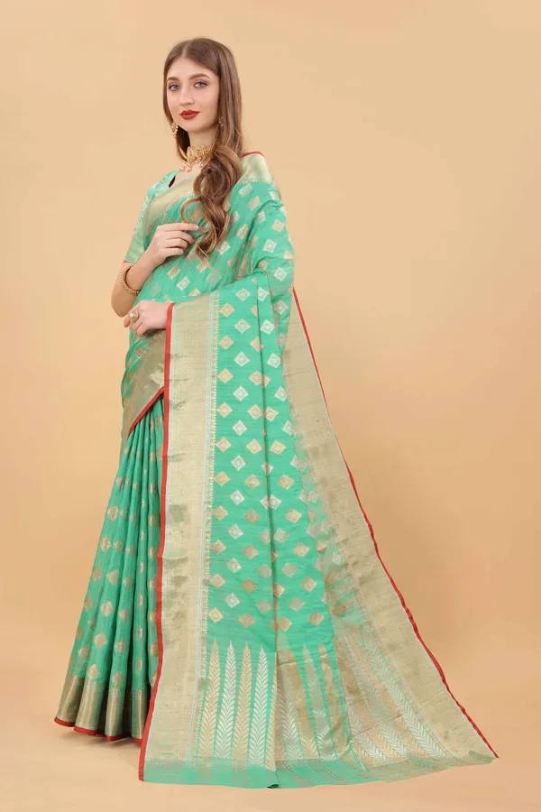 Pista_Amazing_Ethnic_Wear_Silk_Blended_Chanderi_Traditional_Saree