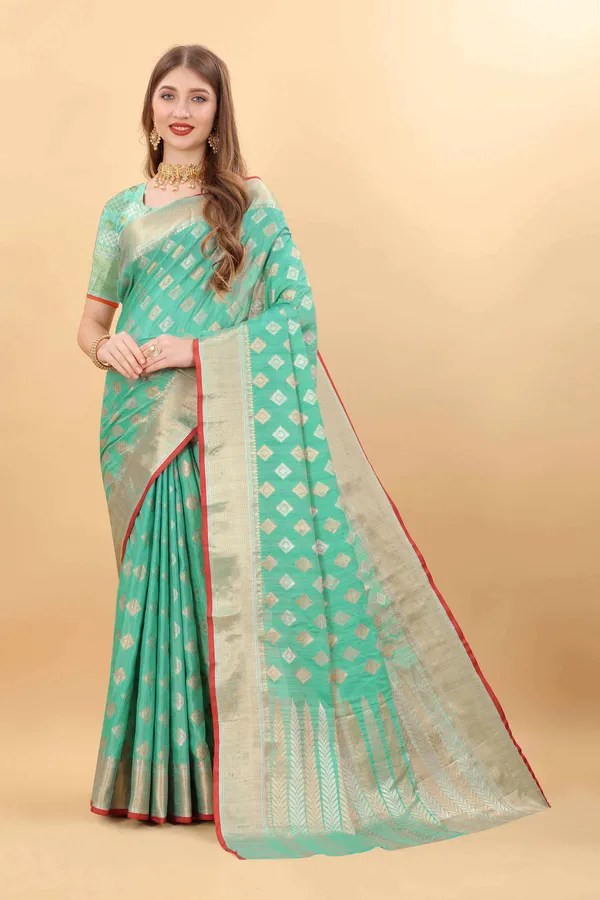 Pista_Amazing_Ethnic_Wear_Silk_Blended_Chanderi_Traditional_Saree