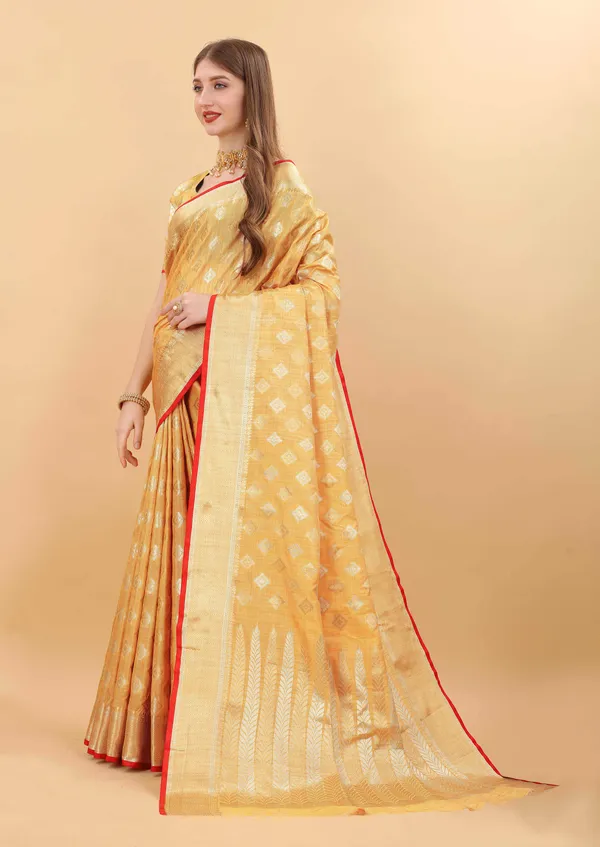 Yellow_Amazing_Ethnic_Wear_Silk_Blended_Chanderi_Traditional_Saree