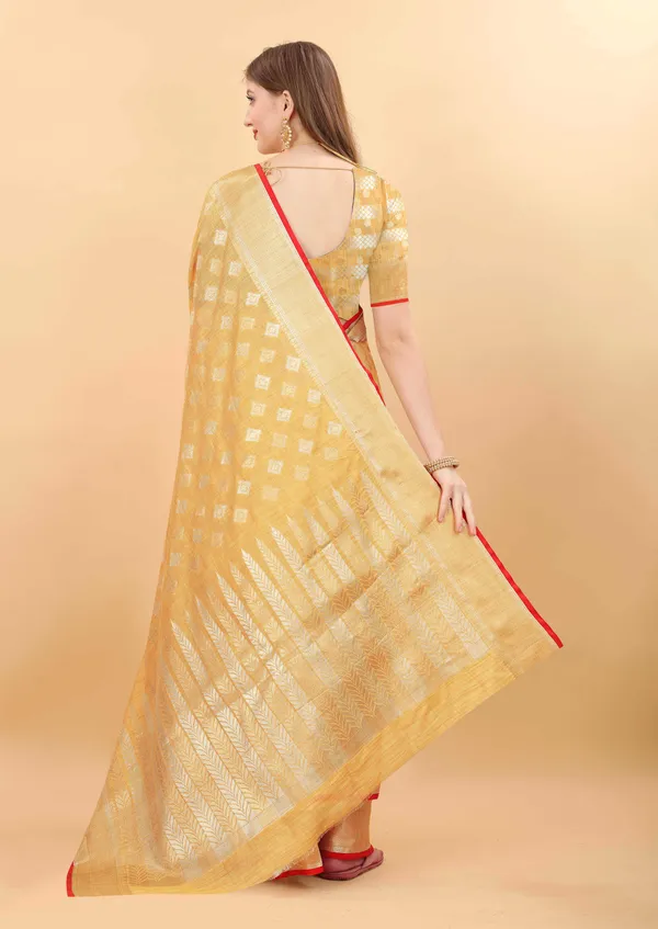 Yellow_Amazing_Ethnic_Wear_Silk_Blended_Chanderi_Traditional_Saree