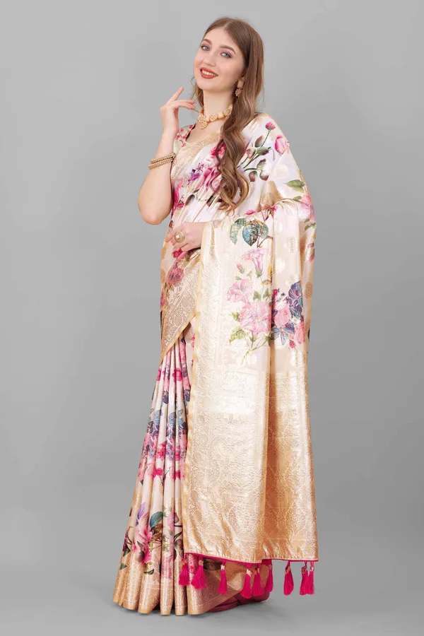 Cream_Amazing_Ethnic_Wear_Gotta_Patti_Weaving_With_Printed_Silk_Traditional_Saree