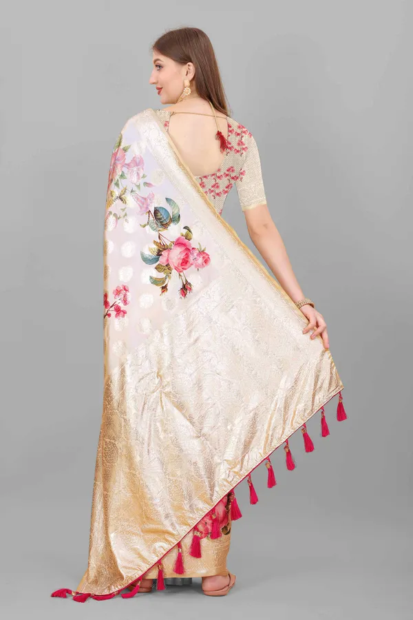 Cream_Amazing_Ethnic_Wear_Gotta_Patti_Weaving_With_Printed_Silk_Traditional_Saree
