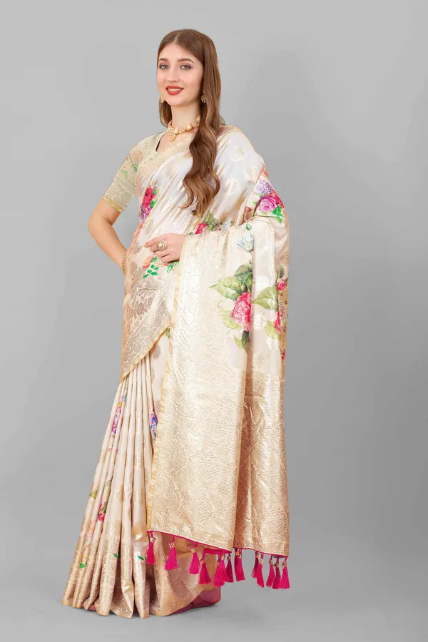 Cream_Amazing_Ethnic_Wear_Gotta_Patti_Weaving_With_Printed_Silk_Traditional_Saree