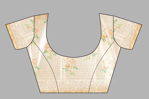 Cream_Amazing_Ethnic_Wear_Gotta_Patti_Weaving_With_Printed_Silk_Traditional_Saree