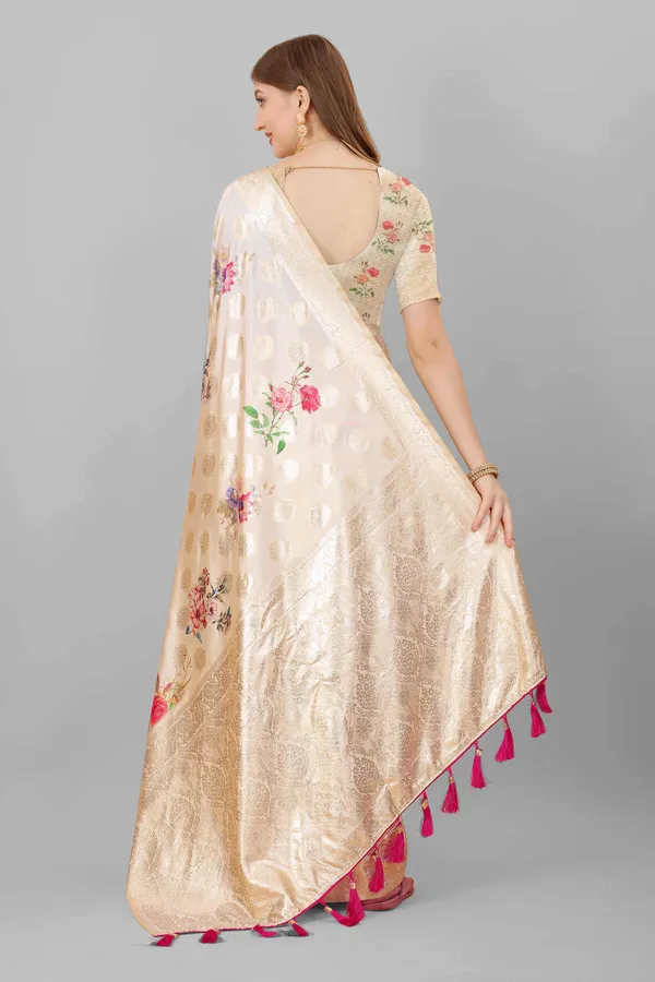 Cream_Amazing_Ethnic_Wear_Gotta_Patti_Weaving_With_Printed_Silk_Traditional_Saree