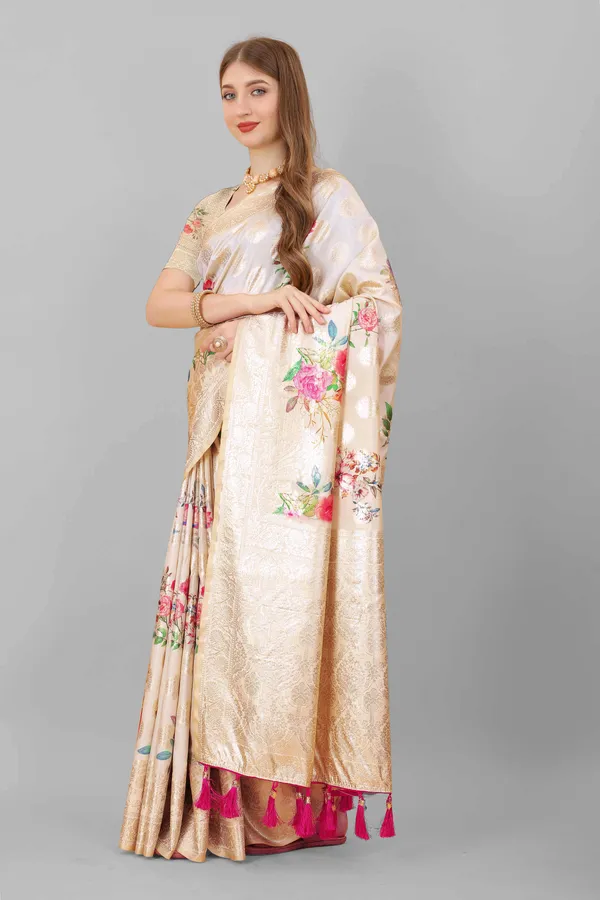 Cream_Amazing_Ethnic_Wear_Gotta_Patti_Weaving_With_Printed_Silk_Traditional_Saree