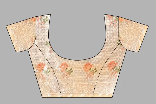 Cream_Amazing_Ethnic_Wear_Gotta_Patti_Weaving_With_Printed_Silk_Traditional_Saree