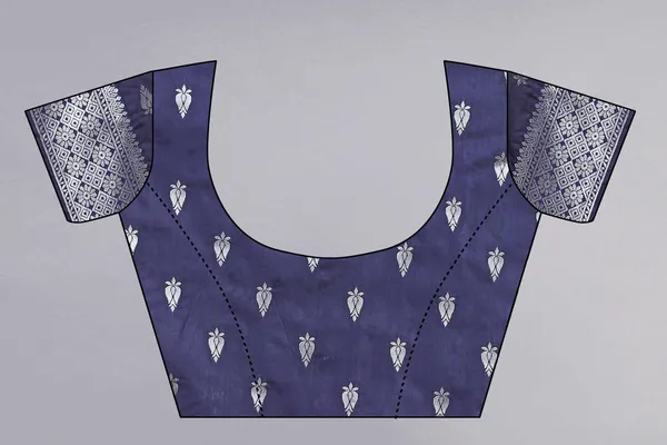 Navy_Blue_Weaving_Beautiful_Kanjivaram_Saree_Unstiched_Blouse