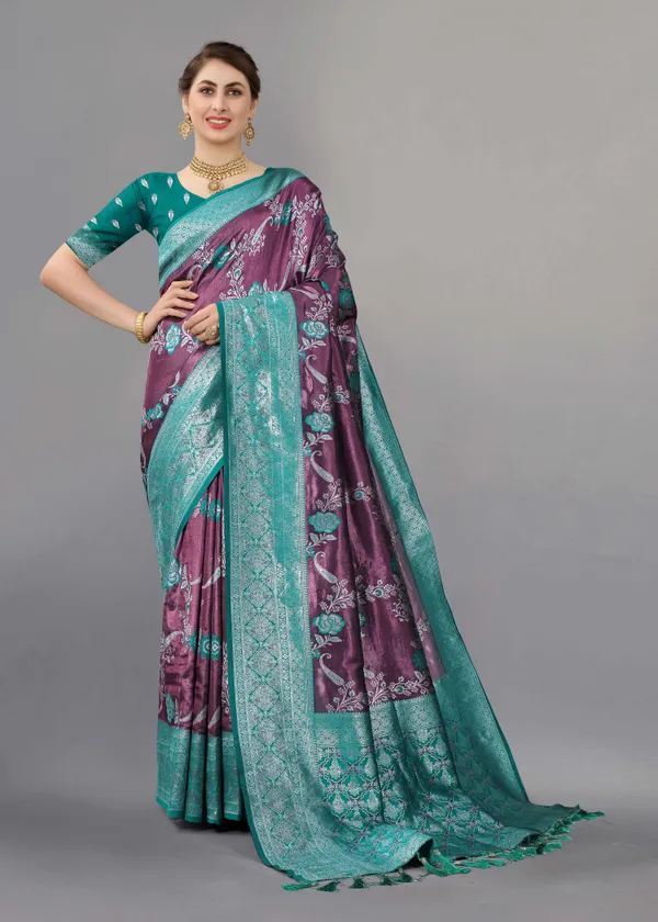 Rama_Weaving_Beautiful_Kanjivaram_Saree_Unstiched_Blouse